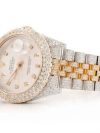 ROLEX Oyster Perpetual Diamond Datejust 41MM two-tone gold full iced moissanite 19.30CT - Image 3
