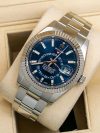 Rolex Sky Dweller Blue Index Dial 42MM Fluted White Gold Bezel Oyster Bracelet 326934 - Image 7