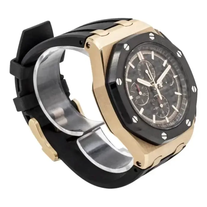 AP Royal Oak Chronograph Black Dial Offshore 44MM Rose Gold Watch - Image 3