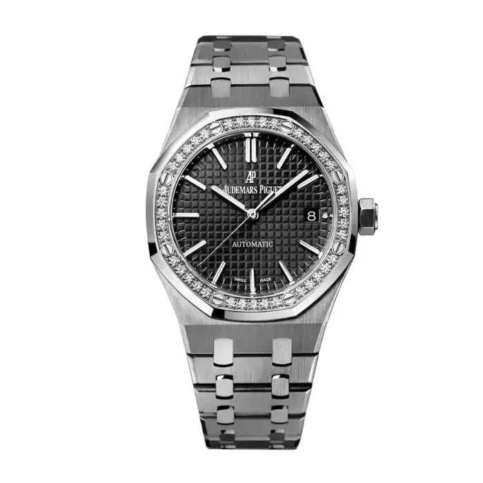 Audemars Piguet Royal Oak 41MM on wrist | Stainless steel black Automatic Diamond Bezel