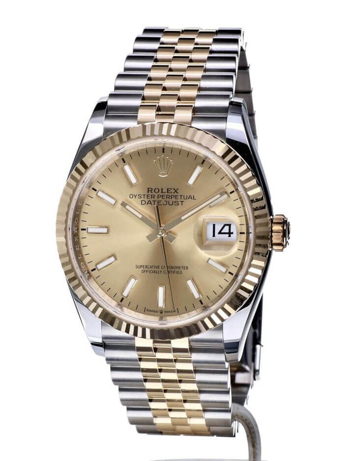 Rolex Datejust Champagne Dial 41mm Jubilee Replica Watch - Image 3