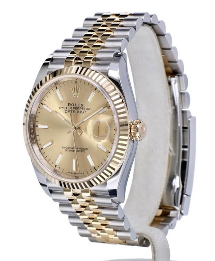 Rolex Datejust Champagne Dial 41mm Jubilee Replica Watch - Image 4