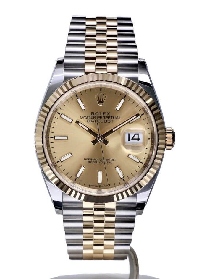 Rolex Datejust Champagne Dial 41mm Jubilee Replica Watch - Image 6