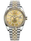 Rolex Sky Dweller Yellow Gold Champagne Dial 42MM Bezel Two Tone Jubilee Men's Watch 326933 - Image 2