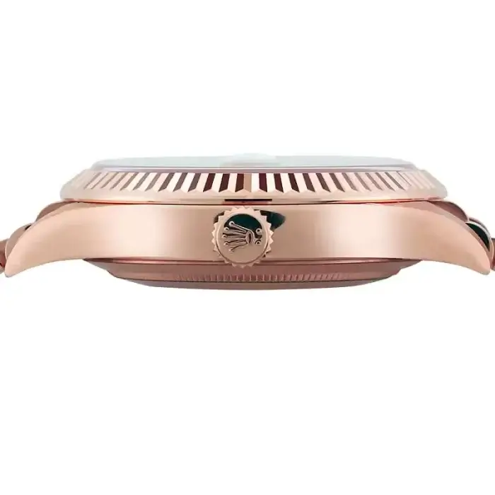 Rolex Day-Date Rose Gold Chocolate Dial 41MM President Fluted Bezel Watch 228235 - Image 3