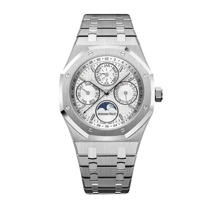 Audemars Piguet Royal Oak Stainless Steel Perpetual Calendar 41mm Silver-Toned Dial Men's Watch 26574ST.OO.1220ST.01