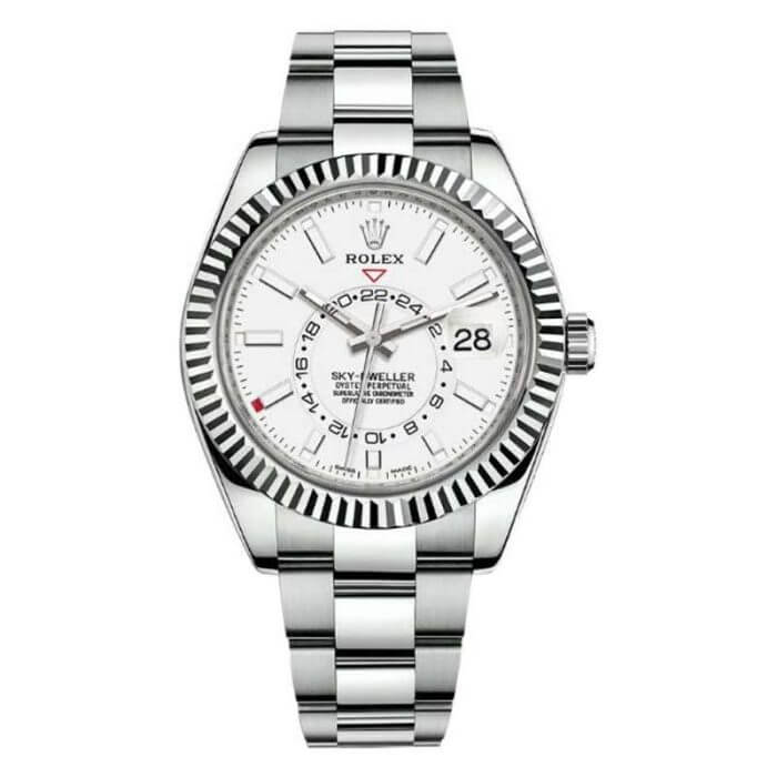 Rolex Sky-Dweller White Gold Automatic Men’s 42MM White Dial Oyster Watch 326934