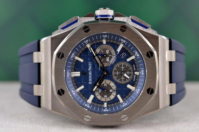 AP Royal Oak Offshore Blue Dial Chronograph 42MM Watch 26480TI.OO.A027CA.01 - Image 7