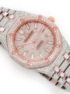 Iced Out Audemars Piguet DIAMOND ROYAL OAK 41MM TWO TONE BAGUETTE FULL ICED VVS MOISSANITE WATCH - Image 2