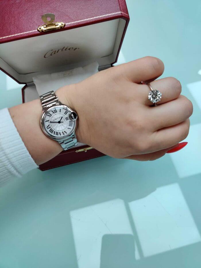Cartier Ballon Bleu 33mm Stainless Steel Ladies Wrist Watch - Image 7