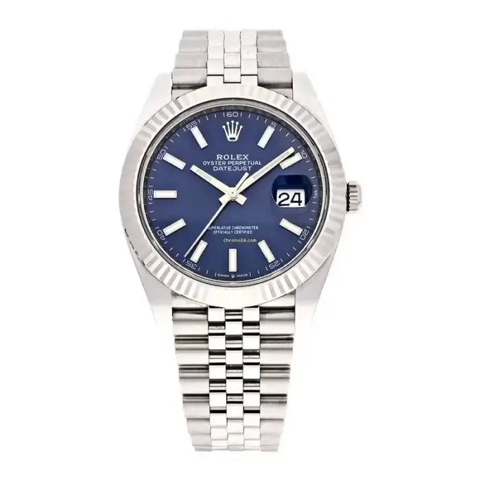 Rolex Datejust 41 Steel White Gold Blue Dial Replica Watch