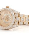 ROLEX WATCH WITH DIAMONDS SKY-DWELLER 42MM YELLOW AUTOMATIC STAINLESS STEEL FULL ICED MOISSANITE 26.00CT - Image 2