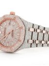 Iced Out Audemars Piguet DIAMOND ROYAL OAK 41MM TWO TONE BAGUETTE FULL ICED VVS MOISSANITE WATCH - Image 3
