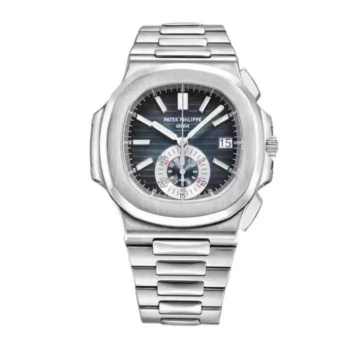 Patek Philippe Chronograph Watch Nautilus 5980/1A Stainless Steel Blue Dial