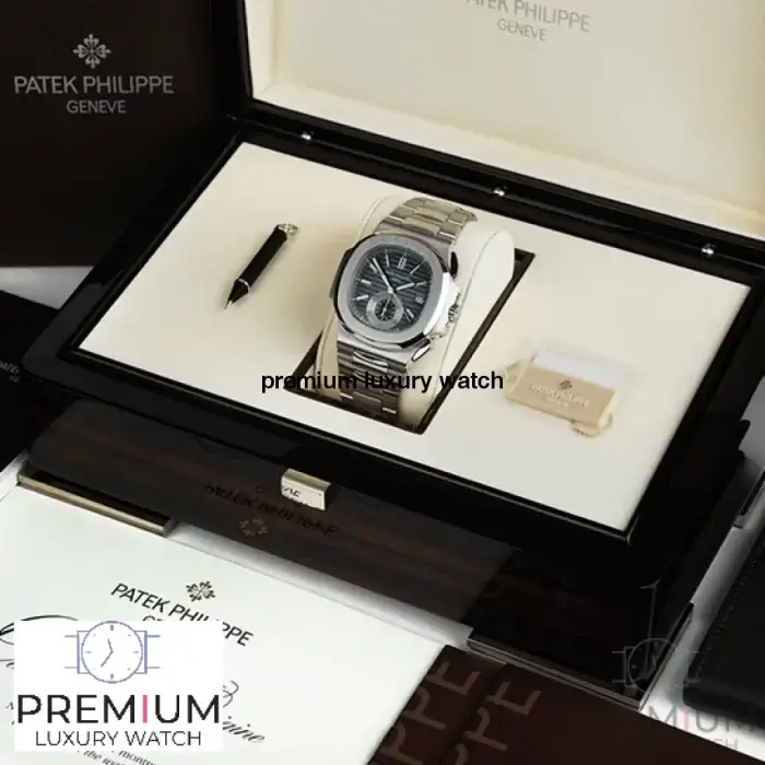 Patek Philippe Chronograph Watch Nautilus 5980/1A Stainless Steel Blue Dial - Image 4