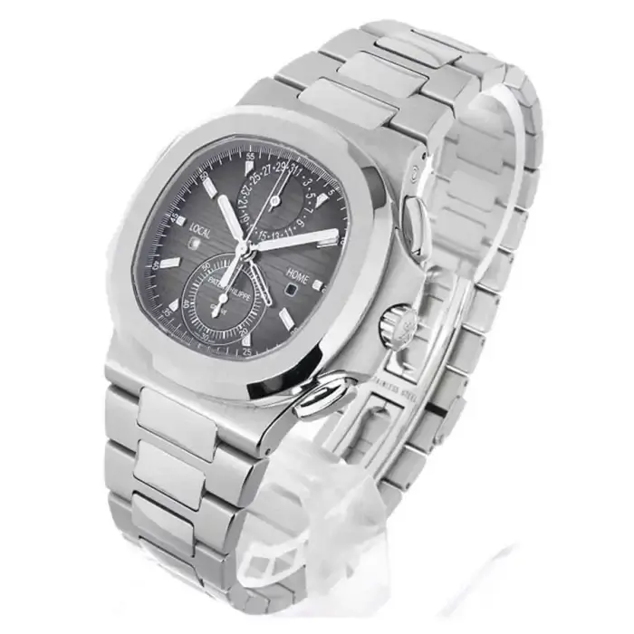 Patek Philippe Travel Time Nautilus Dark Grey Dial Men's Wrist Watch 5990/1A-001 40.5mm - Image 4