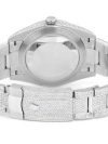 ROLEX DATEJUST ICED OUT 41MM SILVER AUTOMATIC STAINLESS STEEL WATCH FULL MOISSANITE 23.50CT - Image 4