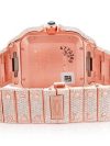 Iced Out Cartier SANTOS DE 40MM STEEL ROSE GOLD FULL ICED MOISSANITE ROMAN DIAL WATCH - Image 4