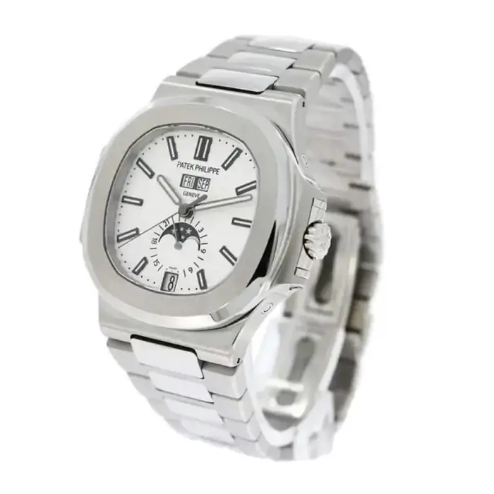 Patek Philippe Nautilus Moonphase Annual Calendar Stainless Steel 5726/1A-010 White Dial - Image 2