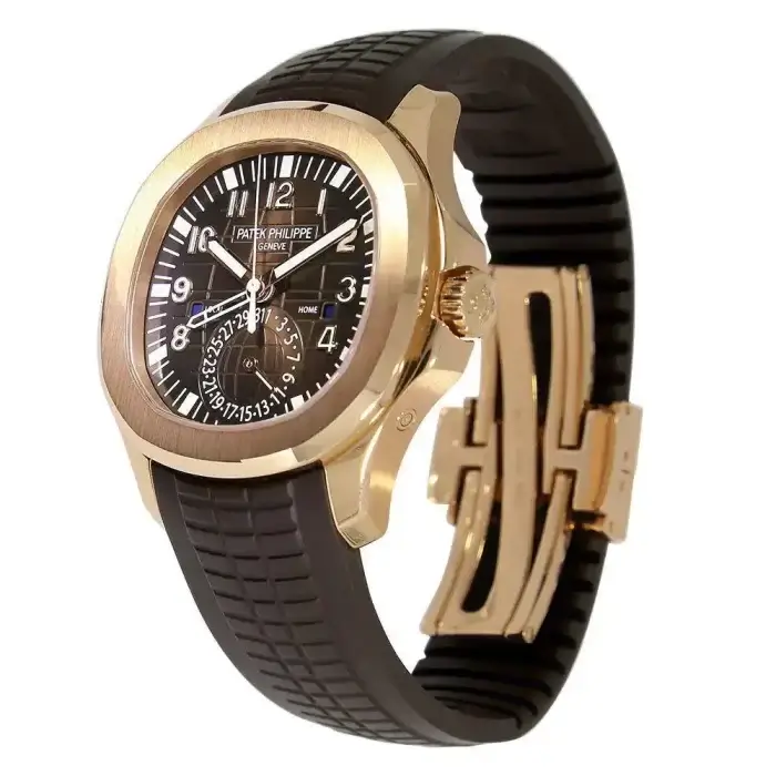 Patek Aquanaut Rose Gold Travel Time Brown Dial Composite Men's Watch 5164R-001 - Image 3