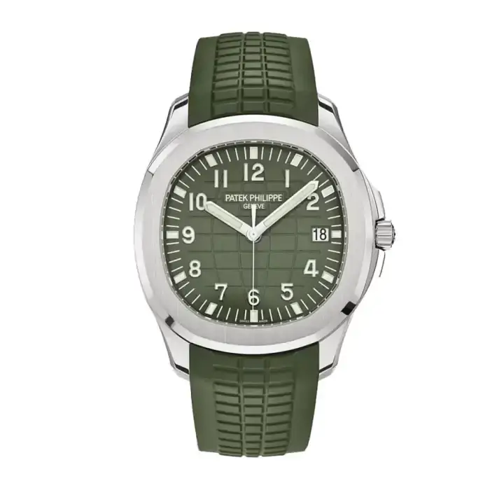 Patek Philippe Aquanaut Green Dial Rubber Strap Men's Watch 5168G-010