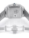 Iced Out Cartier WATCH BUST DOWN SANTOS DE 40MM STEEL FULL ICED VVS MOISSANITE BLUE ROMAN DIAL - Image 3