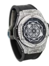 Hublot Big Bang Black Sang Bleu Steel Pave 45mm Iced Out Wrist Men's Watch - Image 2
