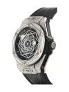 Hublot Big Bang Black Sang Bleu Steel Pave 45mm Iced Out Wrist Men's Watch - Image 4