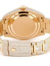 ROLEX WATCH WITH DIAMONDS SKY-DWELLER 42MM YELLOW AUTOMATIC STAINLESS STEEL FULL ICED MOISSANITE 26.00CT - Image 3