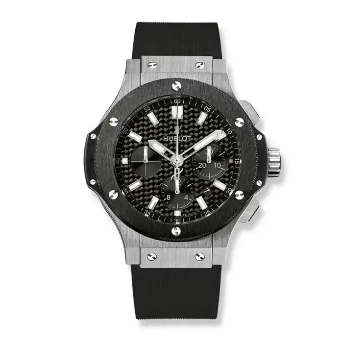 Hublot Chronograph Big Bang Steel Ceramic Black Dial 44mm Wrist Watch