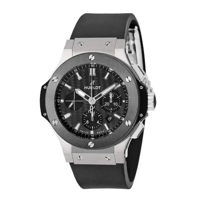 Hublot Chronograph Big Bang Steel Ceramic Black Dial 44mm Wrist Watch - Image 2