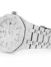 AUDEMARS PIGUT ROYAL OAK 41MM MOISSANITE DIAMOND SLIVER WATCH - Image 4