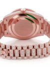 ROLEX DAYDATE 40MM ROSE GOLD AUTOMATIC STAINLESS STEEL WATCH FULL ICED MOISSANITE 24.00CT - Image 3
