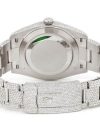 ROLEX ICED OUT DATEJUST 41MM BLUE DIAL AUTOMATIC STAINLESS STEEL WATCH MOISSANITE 21.00CT - Image 3