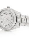 ROLEX DATEJUST ICED OUT 41MM SILVER HEBREW DIAL AUTOMATIC STAINLESS STEEL 23.50CT - Image 2