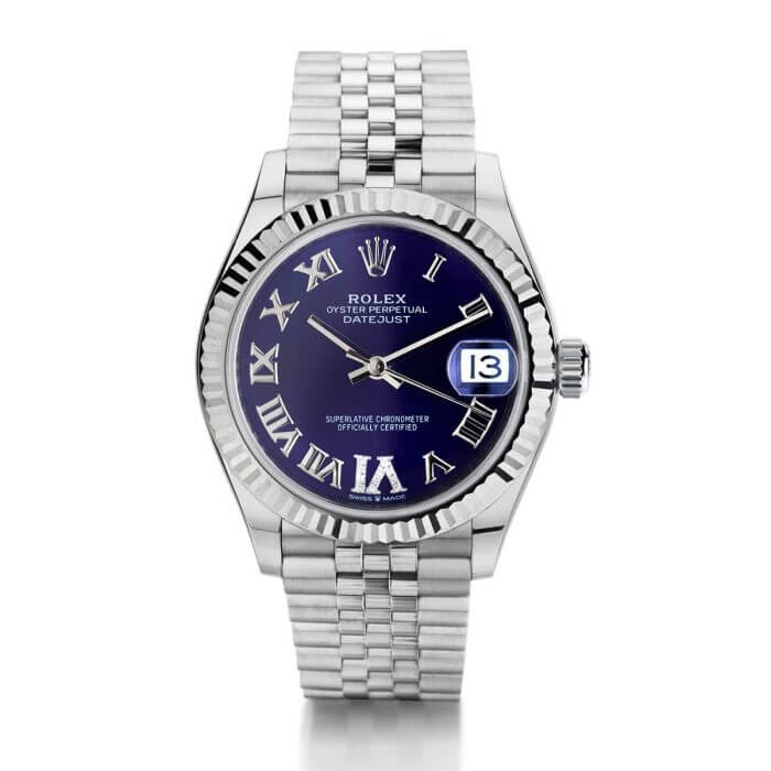 Rolex Datejust 31 Blue Dial Jubilee Roman Numerals Replica