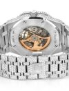 ICED OUT AP WATCH 41MM SKELETON SILVER VVS MOISSANITE 24CT - Image 4