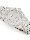 ICED OUT AP ROYAL OAK 41MM STAINLESS STEEL FULL MOISSANITE STUDDED WATCH - Image 3