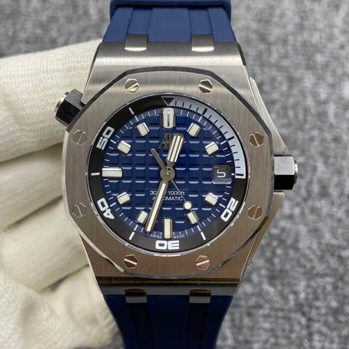 Audemars Piguet Royal Oak Offshore Diver 42MM Blue Dial Mens Watch 15720 - Image 9
