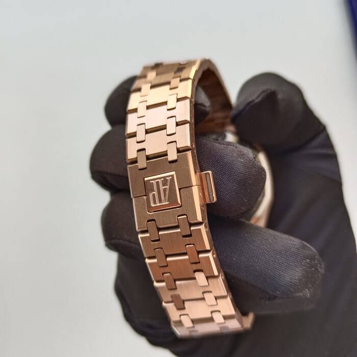 AP Royal Oak Rose Gold Black Dial 41mm Men's Watch - Image 5