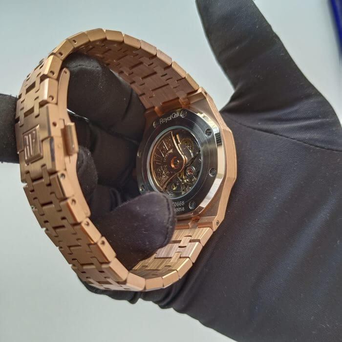 AP Royal Oak Rose Gold Black Dial 41mm Men's Watch - Image 6