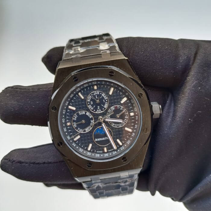 Audemars Piguet Royal Oak Black Dial 41mm Perpetual Calendar  Wrist Men’s Watch - Image 2