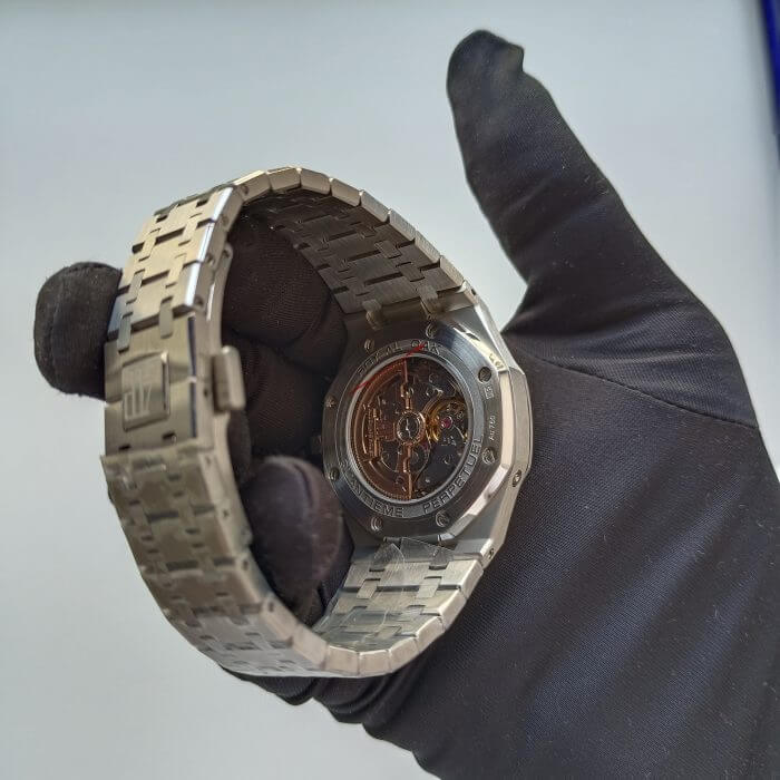Audemars Piguet Royal Oak Chronograph Blue Dial Best Edition 41MM Ice Watch - Image 6