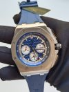 Audemars Piguet Royal Oak Offshore Blue Dial 44MM Rubber Strap Steel Chronograph Men's Watch - Image 2