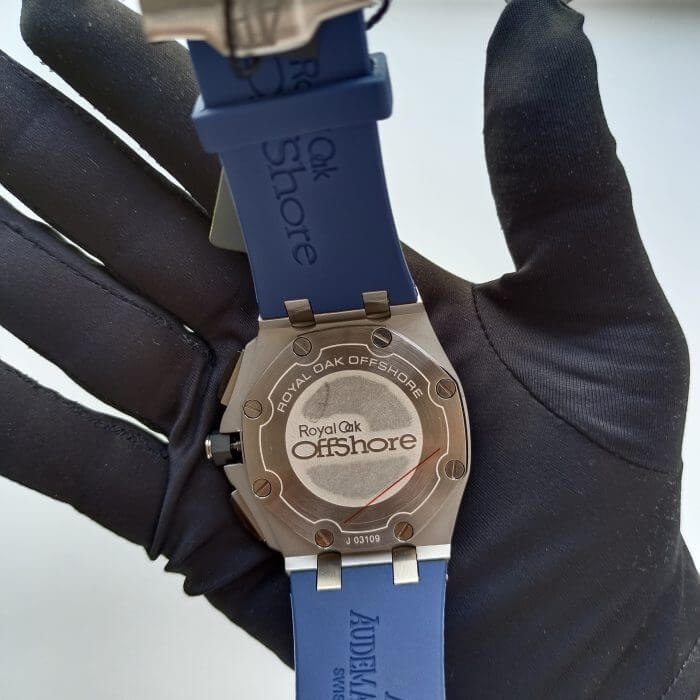 Audemars Piguet Royal Oak Offshore Blue Dial 44MM Rubber Strap Steel Chronograph Men's Watch - Image 6