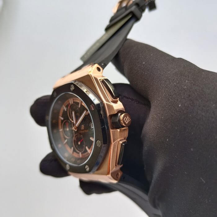 AP Royal Oak Chronograph Black Dial Offshore 44MM Rose Gold Watch - Image 6