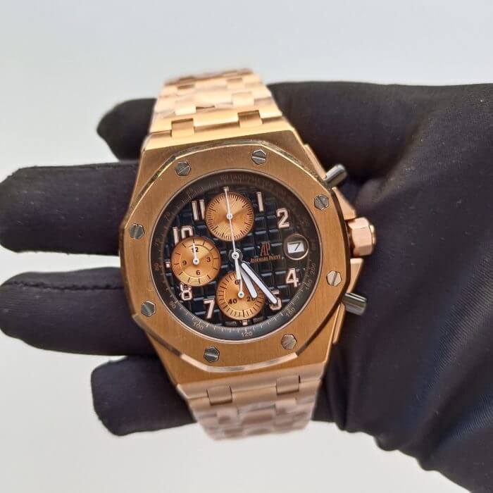 Audemars Brick Rhodium Dial | Royal Oak Offshore | Chronograph Wrist Watch - Image 2