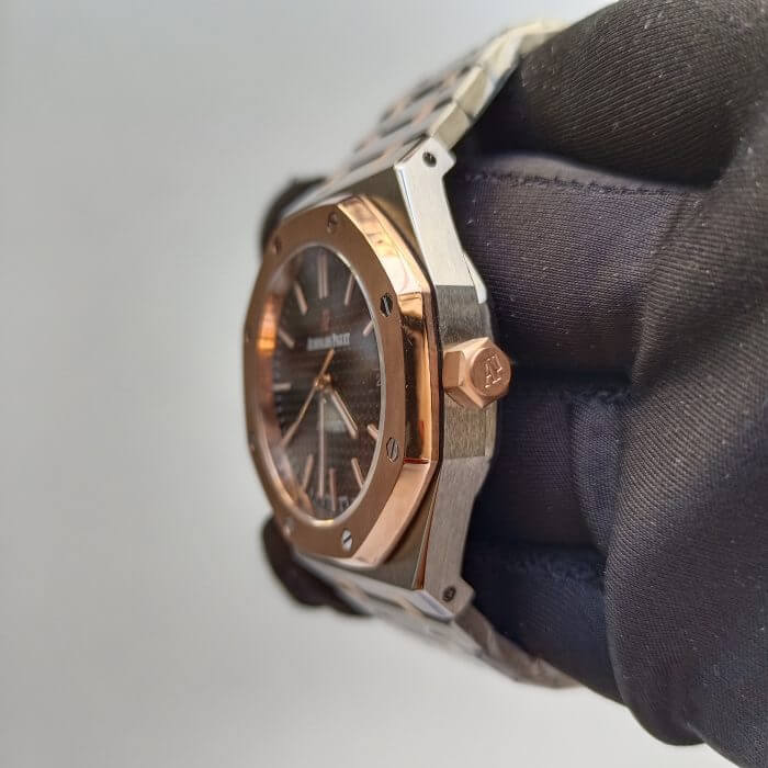 Royal Oak Black Dial | Audemars Piguet 41MM | Two Tone Wrist Men’s Watch - Image 6