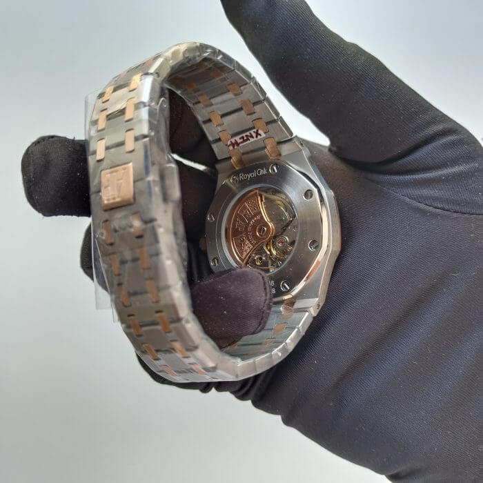 Royal Oak Black Dial | Audemars Piguet 41MM | Two Tone Wrist Men’s Watch - Image 8