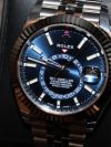 Rolex Oyster Perpetual Blue face Sky Dweller Index Dial 42mm Jubilee White Gold Fluted 326934 - Image 6